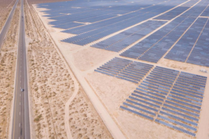 Solar panels desert
